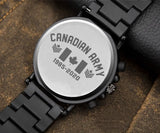 Personalized Canadian Army Rank Camo Custom Time Wooden Watch Printed KVH24465