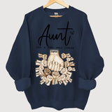 Personalized Aunt Like A Mom Only Cooler Hands with Kid Names Sweatshirt Printed VQ24477