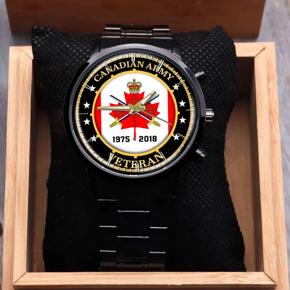 Personalized Canadian Armed Forces Logo Custom Time Watch Printed 24469AHVQ