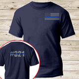 Personalized US Police Blueline Custom ID T-shirt Printed QTHN24524