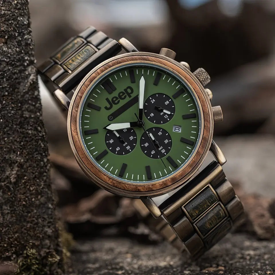 Personalized Jeep Custom Name Wooden Watch Printed KVH24475