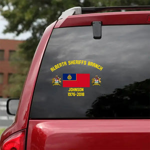 Personalized Royal Canadian Mounted Police Rank & Custom Name Decal Printed VQ24546