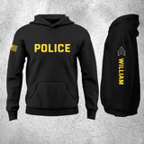Personalized US Police Custom Rank & NameHoodie 2D Printed QTHN24546