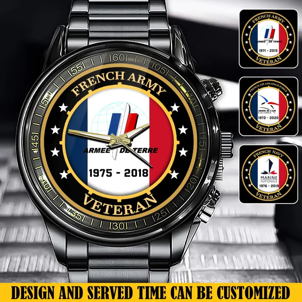 Personalized French Army Logo Custom Time Watch Printed AHVQ24572