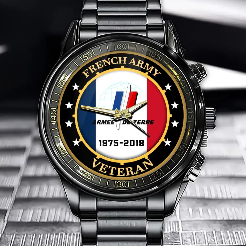 Personalized French Army Logo Custom Time Watch Printed AHVQ24572