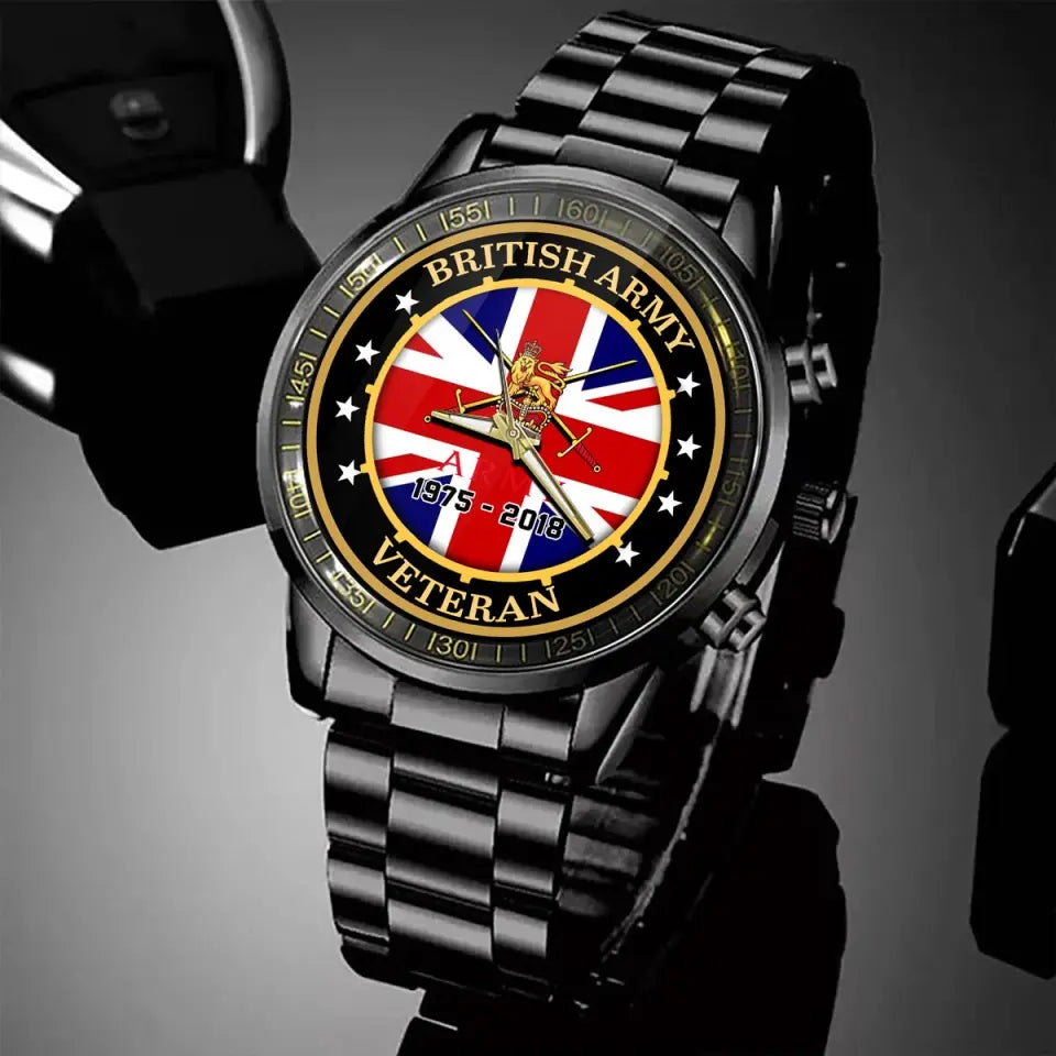 Personalized British Army Logo Custom Time Watch Printed AHVQ24572