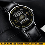 Personalized Australian Army Logo Rank Camo Custom Name & Time Woman Watch Leather Band Printed AHKVH24587