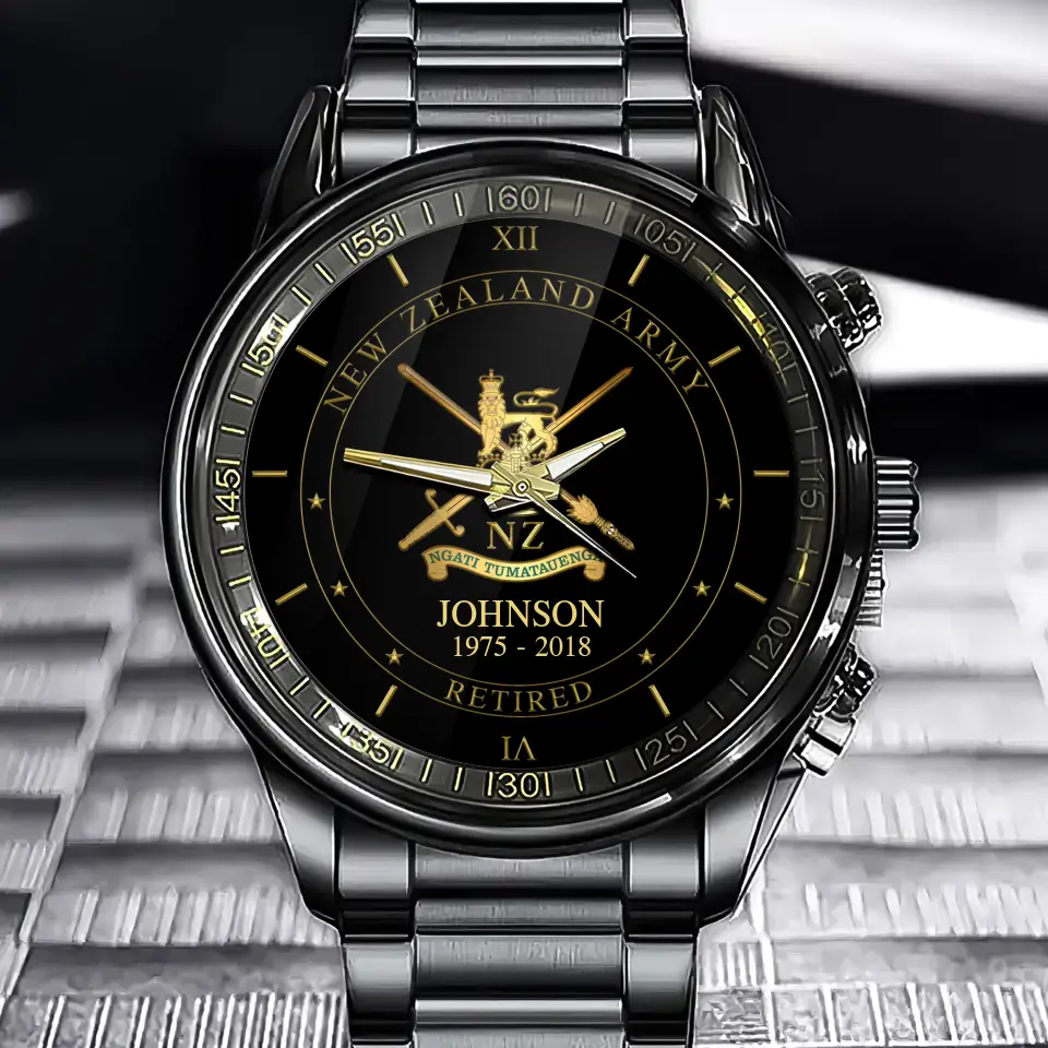 Personalized New Zealand Army Logo Custom Name & Time Watch Printed AHVQ24585