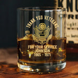 Personalized US Military Branch Whiskey Glass Printed 231490AHHN