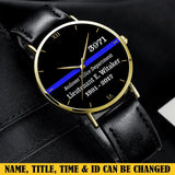 Personalized Police Department Custom Rank Name ID & Served Time Women Watch Printed QTVA24590