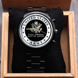 Personalized United States Army Logo Custom Name & Time Watch Printed QTLVA24486
