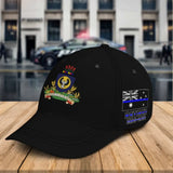 Personalized Retired Australian Police Logo Black Cap Printed KVH24600