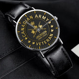 Personalized Canadian Army Logo Custom Name & Served Time Women Watch Printed KH24591