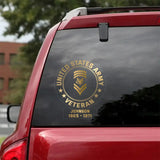 Personalized US Veterans Soldier Car Decal Printed QTPN1707