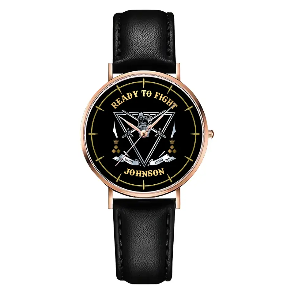 Personalized Ready To Fight UK Rank Camo Women Watch Printed AHVA24601