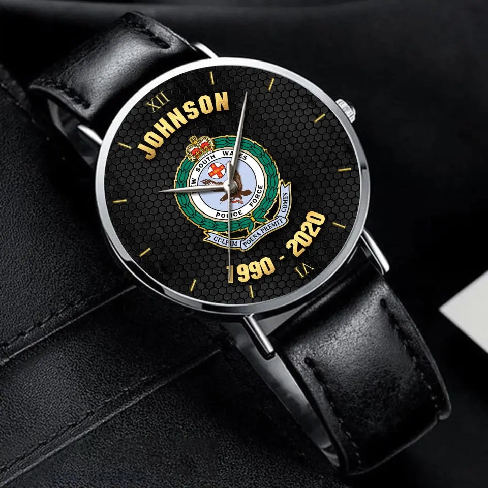 Personalized Australian Police Logo Custom Name & Time Women Watch Printed LVA24594