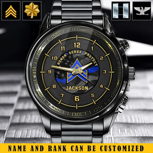 Personalized US Police Rank Camo Custom Name Watch Printed KVH24622