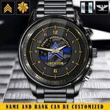 Personalized US Police Rank Camo Custom Name Watch Printed KVH24622