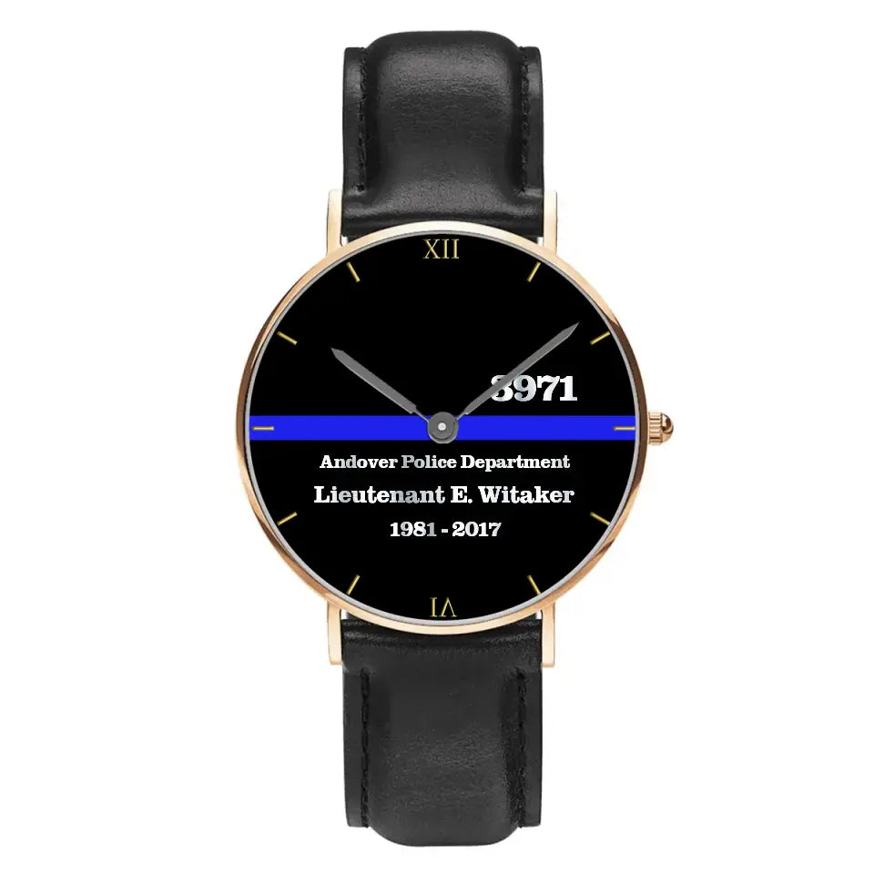 Personalized Police Department Custom Rank Name ID & Served Time Women Watch Printed QTVA24590