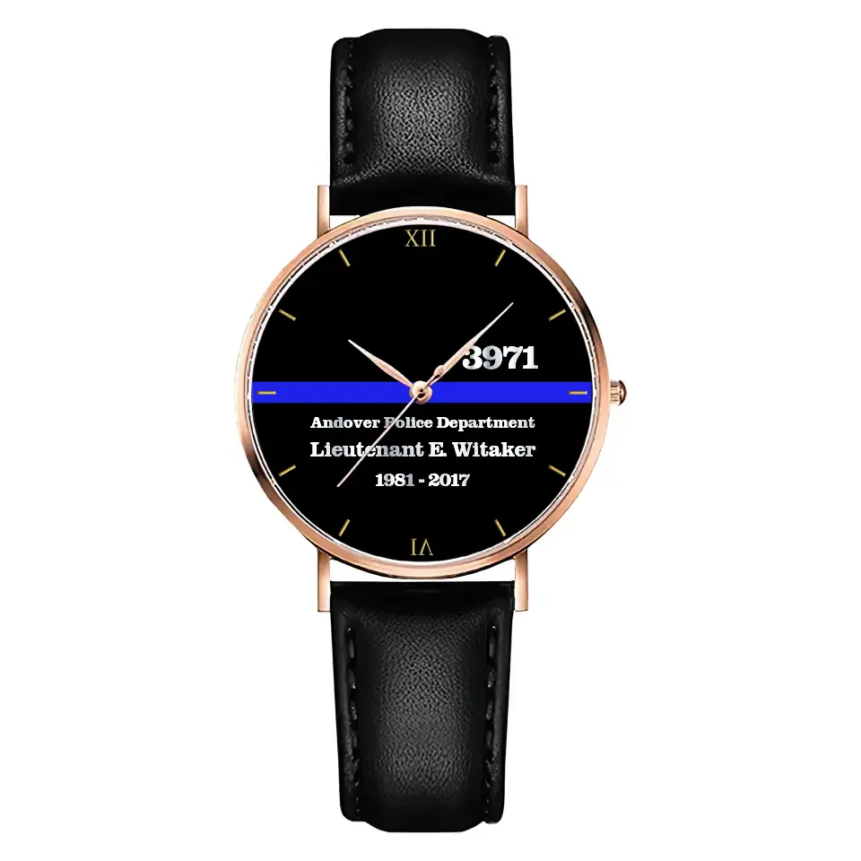 Personalized Police Department Custom Rank Name ID & Served Time Women Watch Printed QTVA24590