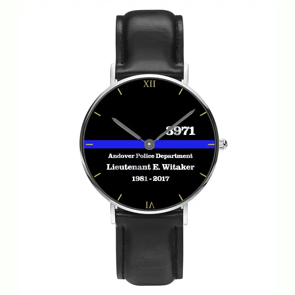 Personalized Police Department Custom Rank Name ID & Served Time Women Watch Printed QTVA24590