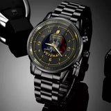 Personalized French Army Veteran Rank Camo & Custom Time Watch Printed AHVA24638