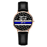 Personalized Taken By My Officer Police Thin Blue Line Custom ID Women Watch Printed QTVQ24646