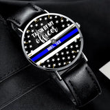 Personalized Taken By My Officer Police Thin Blue Line Custom ID Women Watch Printed QTVQ24646