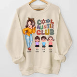 Personalized Cool Auntie Club Cute Chibi With Kids Sweatshirt 24641HN