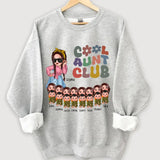 Personalized Cool Auntie Club Cute Chibi With Kids Sweatshirt 24641HN