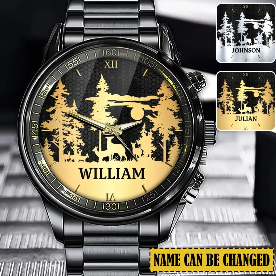 Personalized Deer Hunting Custom Name Watch Printed LVA24654
