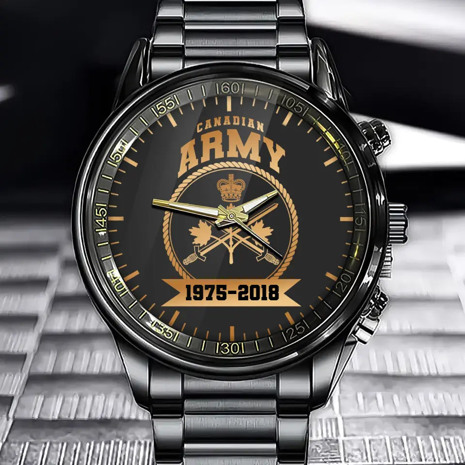 Personalized Canadian Army Logo Custom Time Watch Printed AHKH24655