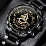 Personalized United States Army Retired Rank Camo Custom Name & Served Time Watch Printed AHVA24652