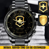 Personalized Retired Swiss Army Logo Custom Name & Time Watch Printed AHVQ24666