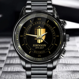 Personalized Retired Belgian Land Component Logo Custom Name & Time Watch Printed AHVQ24666
