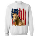 Personalized Upload Your Horse Flag Photo Tshirt Printed 23MAR-DT14