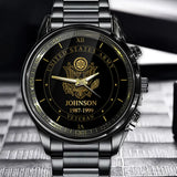 Personalized US Military Rank Camo Custom Name & Served Time Watch Printed AHVQ24563