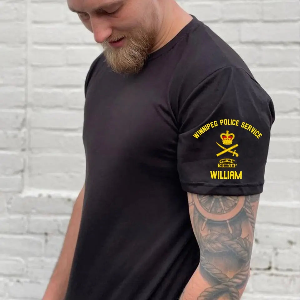 Personalized Canadian Police Branch Rank Custom Name Department & ID T-shirt Printed VQ24679