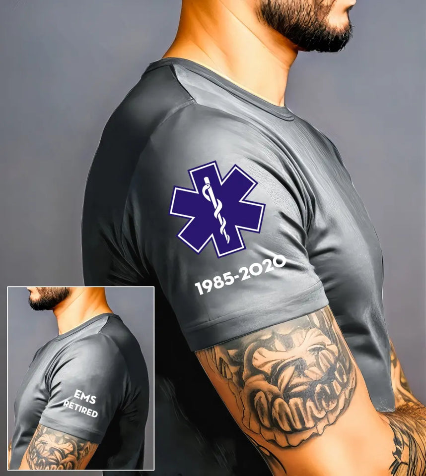 Personalized EMS Medical Logo Custom Title & ID T-shirt Printed QTKVH24692