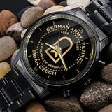 Personalized Germany Army Retired Custom Served Time & Name Watch Printed AHVA24696
