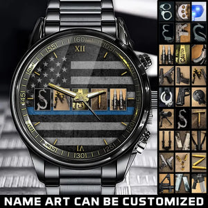 Personalized Name Characters Police Officer Watch Printed QTVA24700