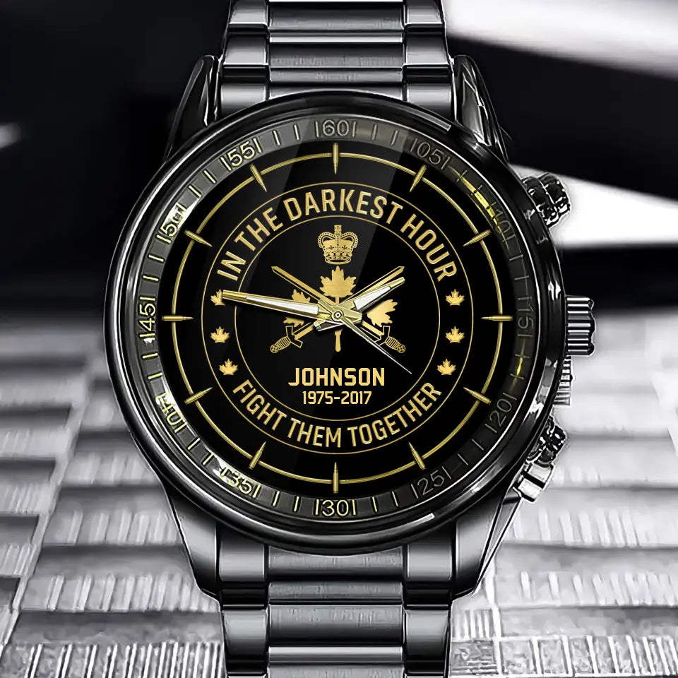 Personalized In The Darkest Hour Fight Them Together Canadian Veteran Watch Printed AHVA24703
