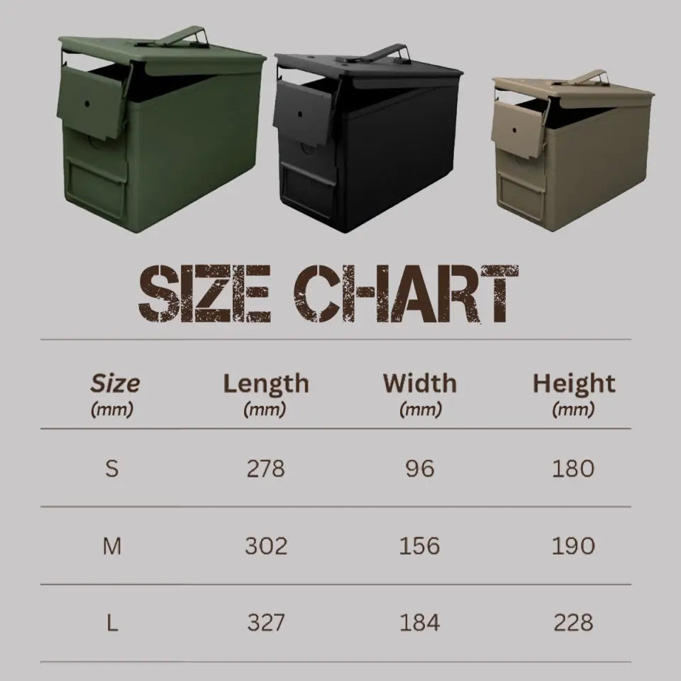 Personalized Australian Army Custom Rank & Name Ammo Box Printed VQ24713