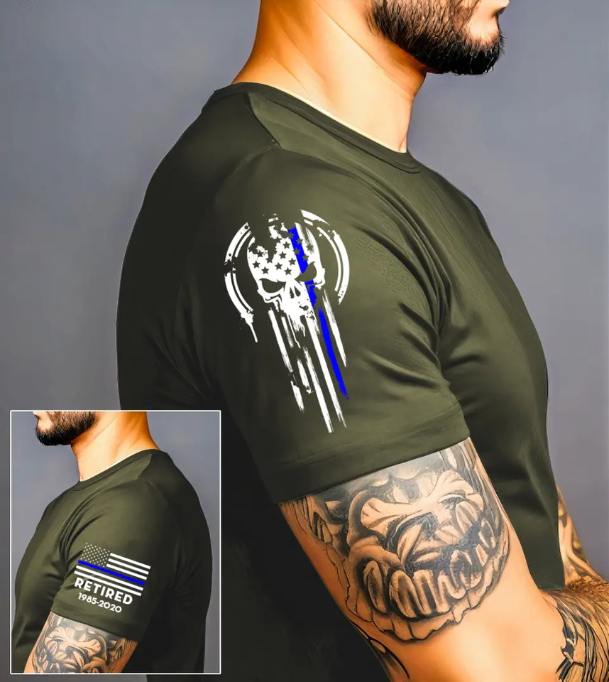 Personalized Punisher Retired US Police Custom Served Time T-shirt Printed KVH24736