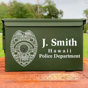 Personalized Hawaii Police Logo Custom Name Ammo Box Printed QTKH24735