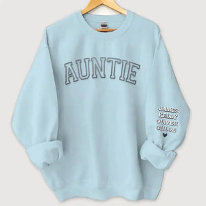 Personalized Auntie & Kid Names Sweatshirt Printed LVA24733