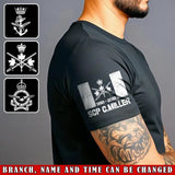 Personalized Canadian Army Logo Custom Name & Time T-shirt Printed QTVA24739
