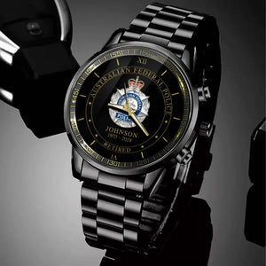 Personalized Australian Police Logo Custom Name & Time Watch Printed AHVQ24741