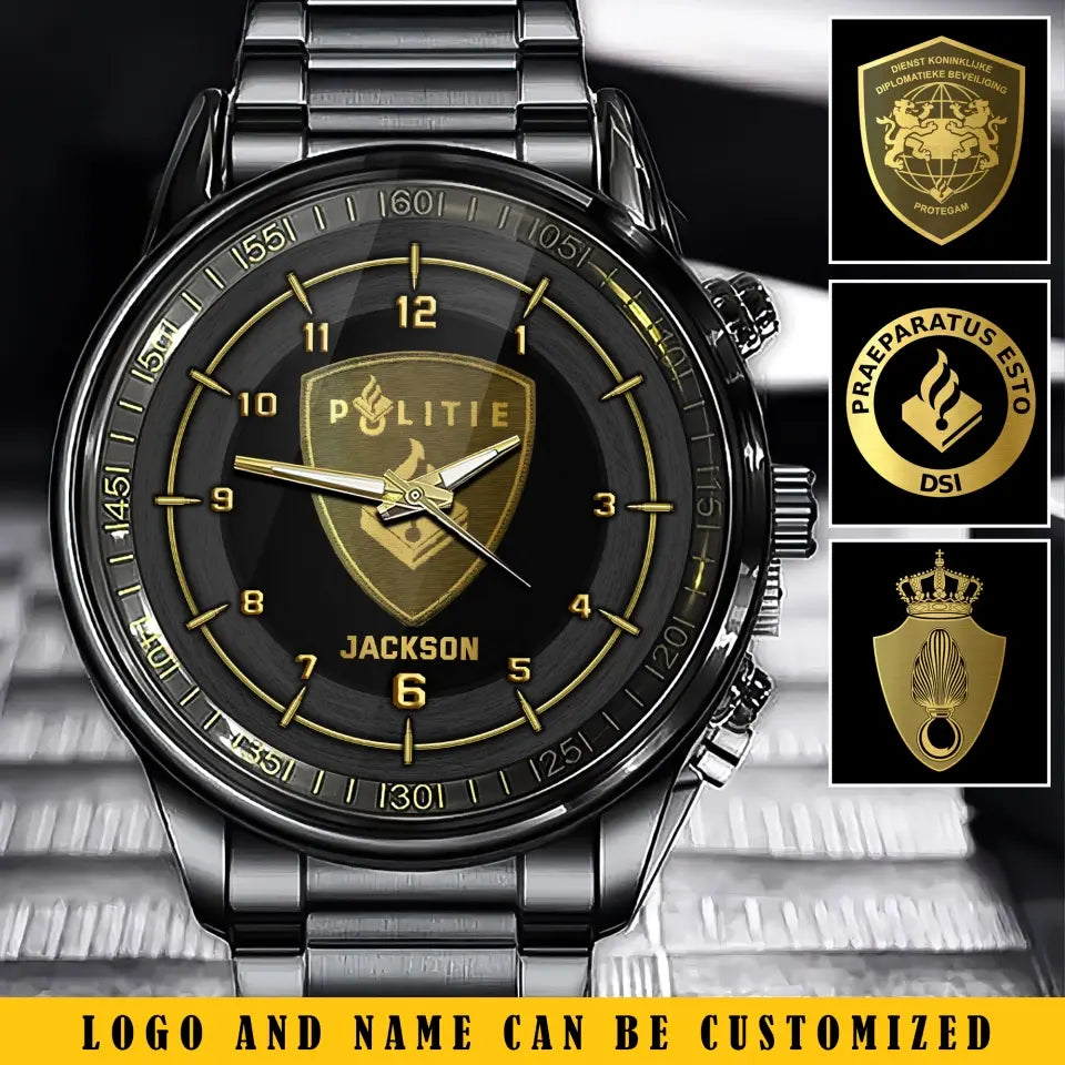 Personalized Police Logo Custom Name Watch Printed KH24746