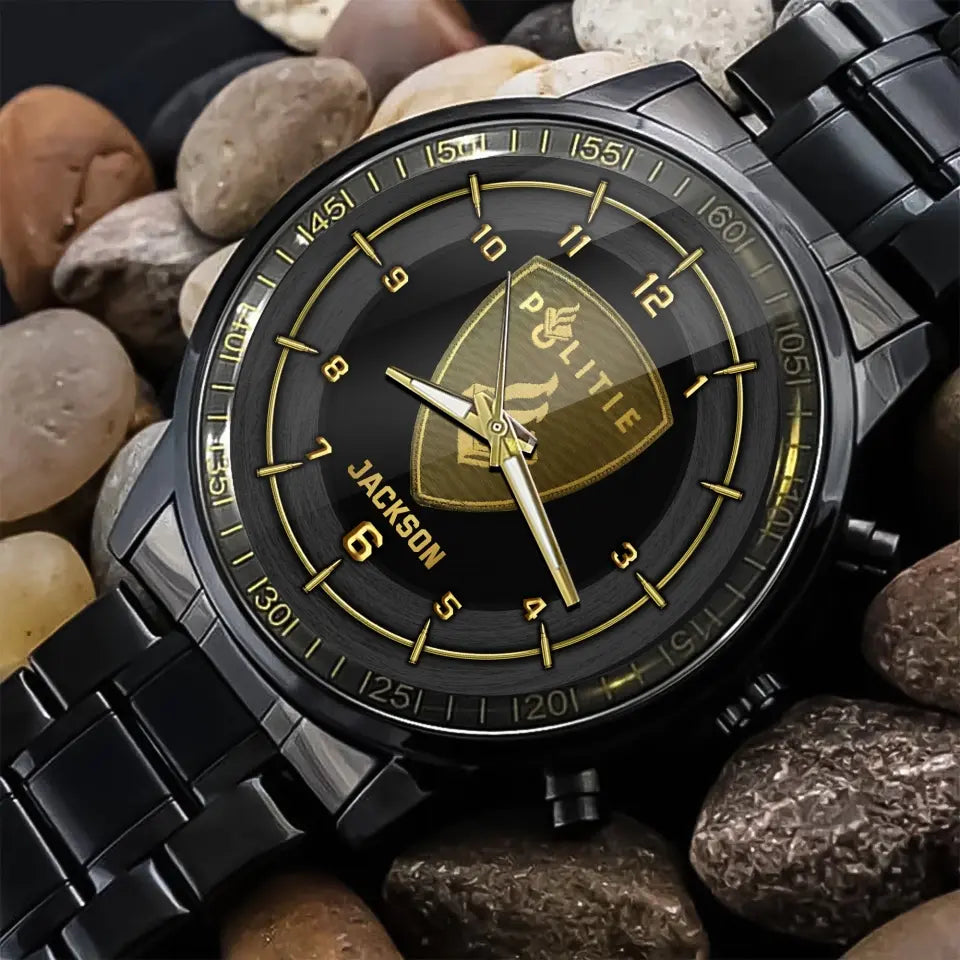 Personalized Police Logo Custom Name Watch Printed KH24746